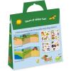 Peaceable Kingdom Reusable Sticker Totes: On The Farm – 2 Sticker Scenes & 50 Reusable Cling Stickers in a Carry Tote – Great for Trips, Errands & on The go! – Fun Quiet time Activity for Kids