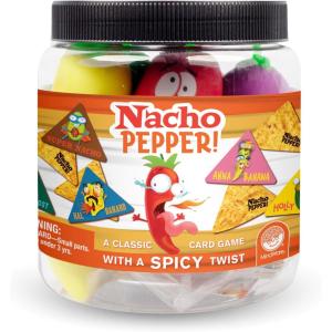 MindWare Nacho Pepper! Fast-Paced Match and Grab Card Game, Quick Reaction Party Gameplay for Kids and Adults, Includes Play Peppers and Cards, Family Game Night Favorite Ages 6 and Up