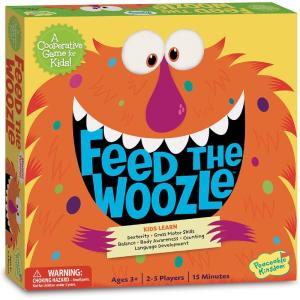 Peaceable Kingdom Feed The Woozle Cooperative Game for 2 to 5 Kids Ages 3+ – Learn Social Skills While Completing Physical Challenges