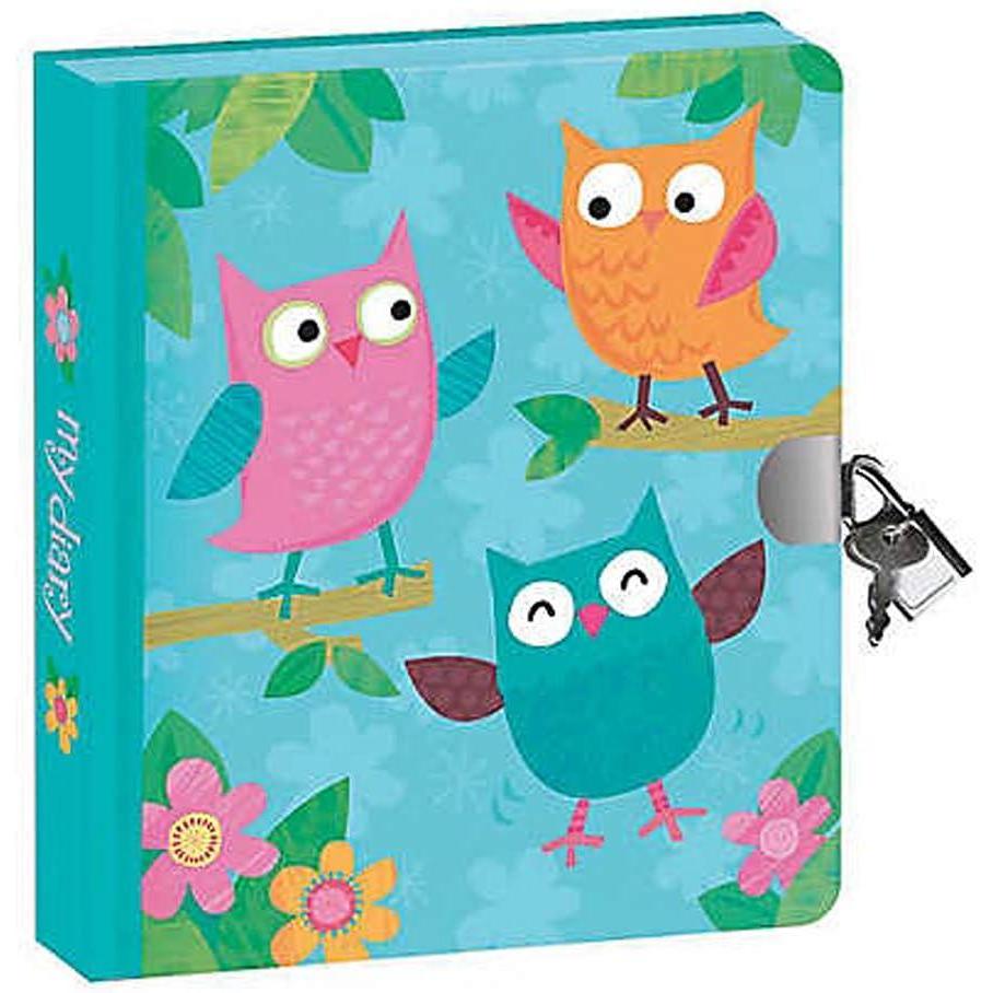 imagePeaceable Kingdom Owl Cover 625 Lock and Key Diary