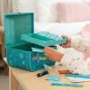 Peaceable Kingdom Wishes, Secrets, Treasures, Treasure Box – Kids Treasure Chest with Lock & Keys, Mini Jewelry Box, Kids Storage Box, Boys Girls
