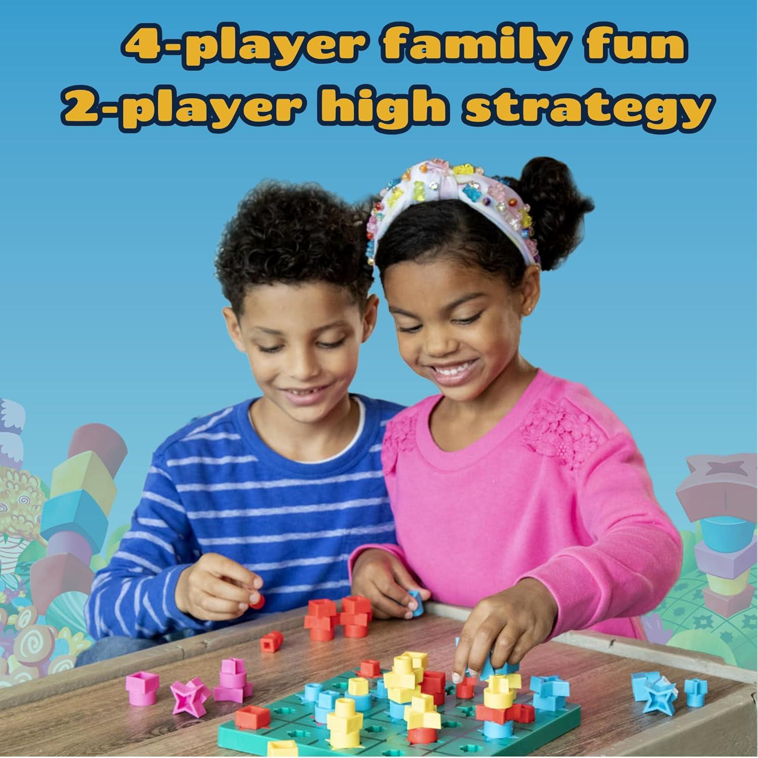 imageMindWare Candy Conquest Family Board Game Twist on Traditional inaRow Classic Board Games for Kids Ages 6 and Up Connect Four of Your Own Shapes in a Row Strategic Classic Game for Families