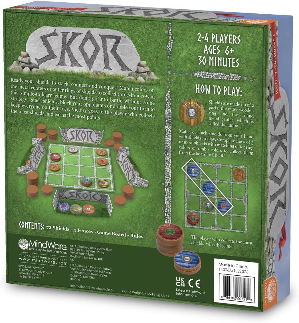 imageMindWare Skor A Stacking Strategy Board Game for Kids Ages 6 amp Up FamilyFriendly ColorMatching ShieldCollecting Games for Families amp Classrooms 2 to 4 Players 30Min Playtime