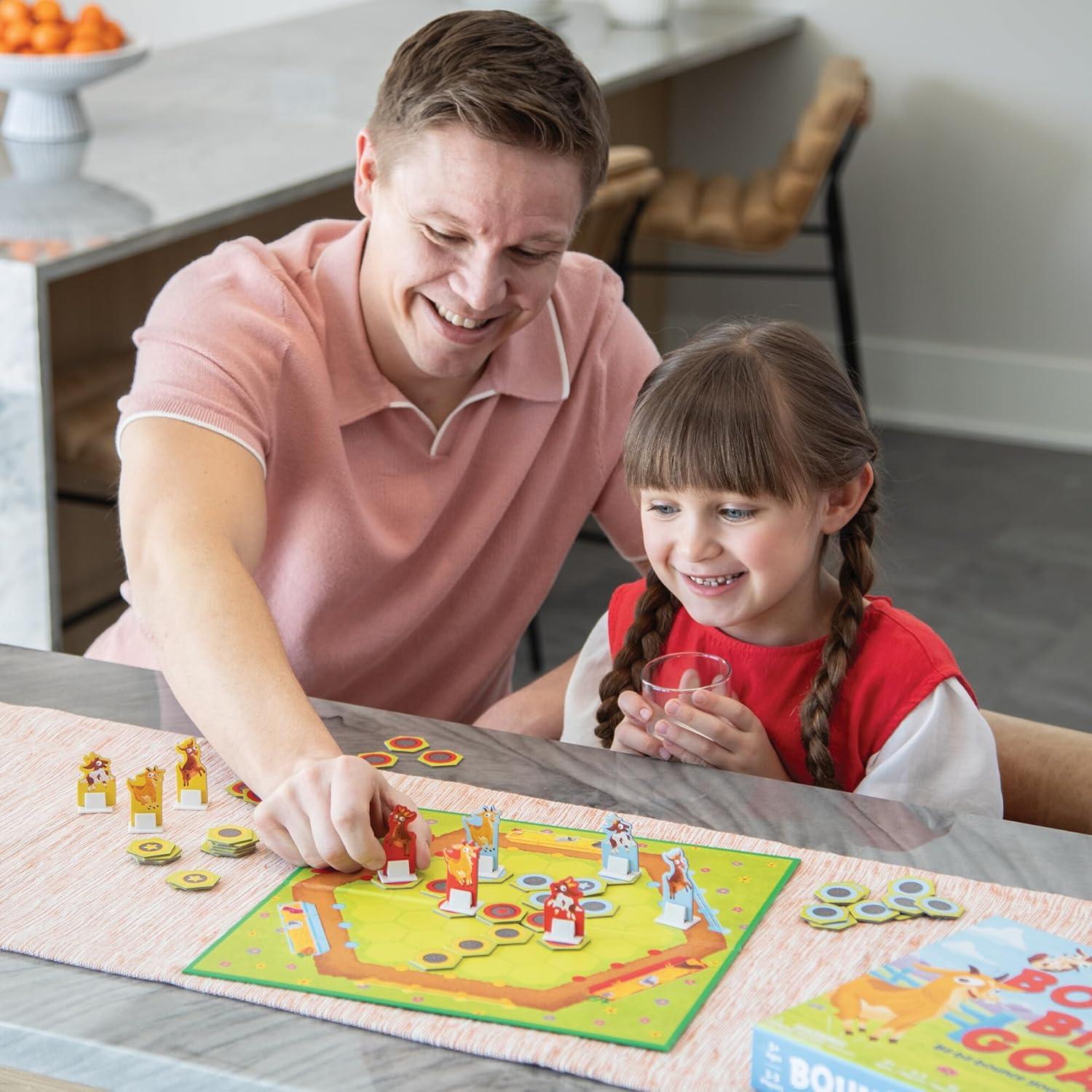 imagePeaceable Kingdom Bouncin Billy Goats Board Game Light Strategy and Trampoline Tile Gameplay for Kids and Adults Cooperative Family Game Night Fun 2 to 3 Players Ages 5 and Up