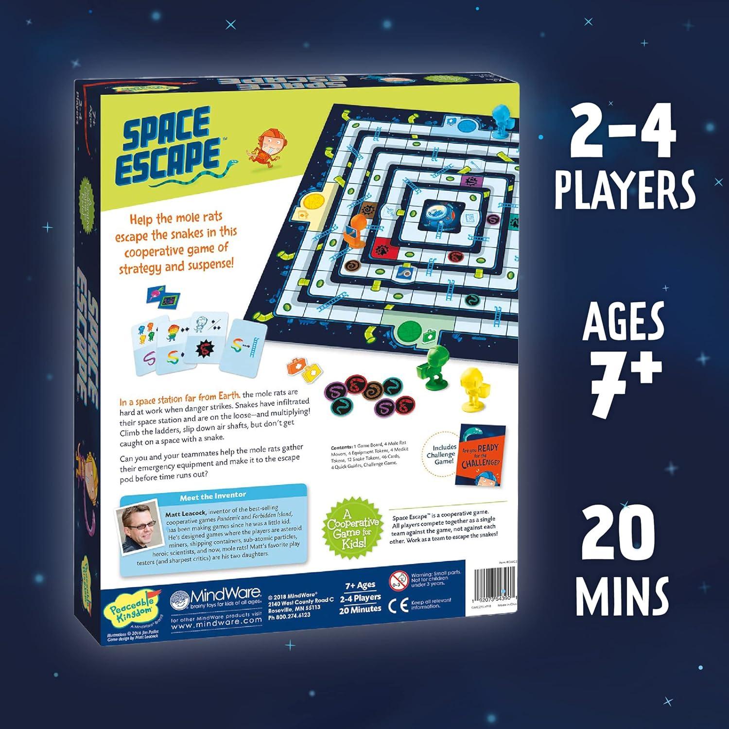 imagePeaceable Kingdom Space Escape Cooperative Strategy Space Adventure Game by The Inventor of Pandemic Use Teamwork to Win Great for Families with Kids Ages 7 amp up