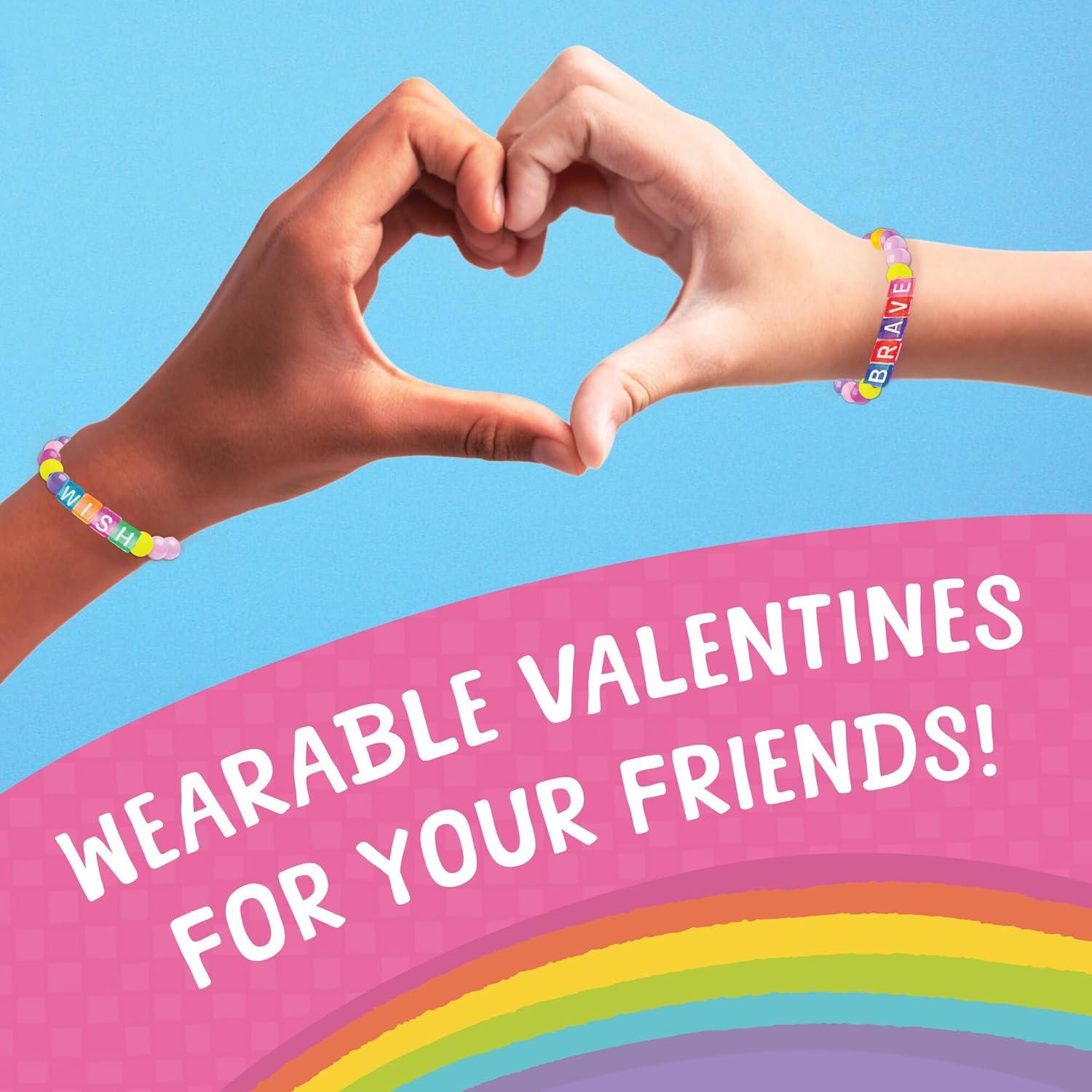 imagePeaceable Kingdom Valentines Box for Kids Valentines Day Box Kit for Valentines Cards for Kids Classroom Sports Eraser ValentinesFriendship Bracelet Valentines