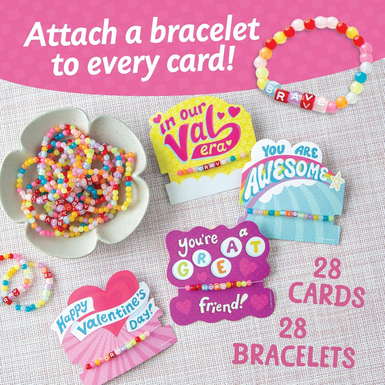 imagePeaceable Kingdom Valentines Box for Kids Valentines Day Box Kit for Valentines Cards for Kids Classroom Sports Eraser ValentinesFriendship Bracelet Valentines
