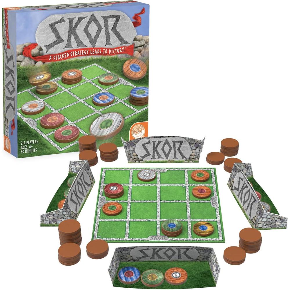 imageMindWare Skor A Stacking Strategy Board Game for Kids Ages 6 amp Up FamilyFriendly ColorMatching ShieldCollecting Games for Families amp Classrooms 2 to 4 Players 30Min Playtime