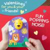 Peaceable Kingdom Valentines Box for Kids, Valentines Day Box Kit for Valentines Cards for Kids Classroom – Sports Eraser Valentines(6 Animal Tube Poppers)