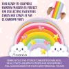 Peaceable Kingdom Valentines Box for Kids, Valentines Day Box Kit for Valentines Cards for Kids Classroom – Sports Eraser Valentines(Rainbow Mailbox Kit)