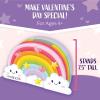 Peaceable Kingdom Valentines Box for Kids, Valentines Day Box Kit for Valentines Cards for Kids Classroom – Sports Eraser Valentines(Rainbow Mailbox Kit)