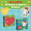 Peaceable Kingdom Valentines Box for Kids, Valentines Day Box Kit for Valentines Cards for Kids Classroom – Sports Eraser Valentines(Sports Eraser Valentines)