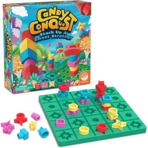 MindWare Candy Conquest Family Board Game – Twist on Traditional in-a-Row Classic Board Games for Kids Ages 6 and Up – Connect Four of Your Own Shapes in a Row – Strategic Classic Game for Families
