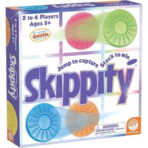 MindWare Skippity – Jump-and-Capture Board Game for 2 to 4 Players – Twist on Checkers – 100pc – Fun for Kids & Adults, Ages 5+