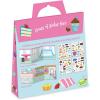 Peaceable Kingdom Reusable Sticker Totes: Sweet Shoppe – 2 Sticker Scenes & Over 80 Reusable Cling Stickers in a Carry Tote – Great for Trips, Errands & on The go! – Fun Quiet time Activity for Kids