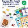 World of Eric Carle: Animal Bingo Game – Wooden Toddler Bingo Set Featuring Brown Bear – Learn Animal Sounds, Movements, Colors & Matching – Preschool Game for Ages 2+