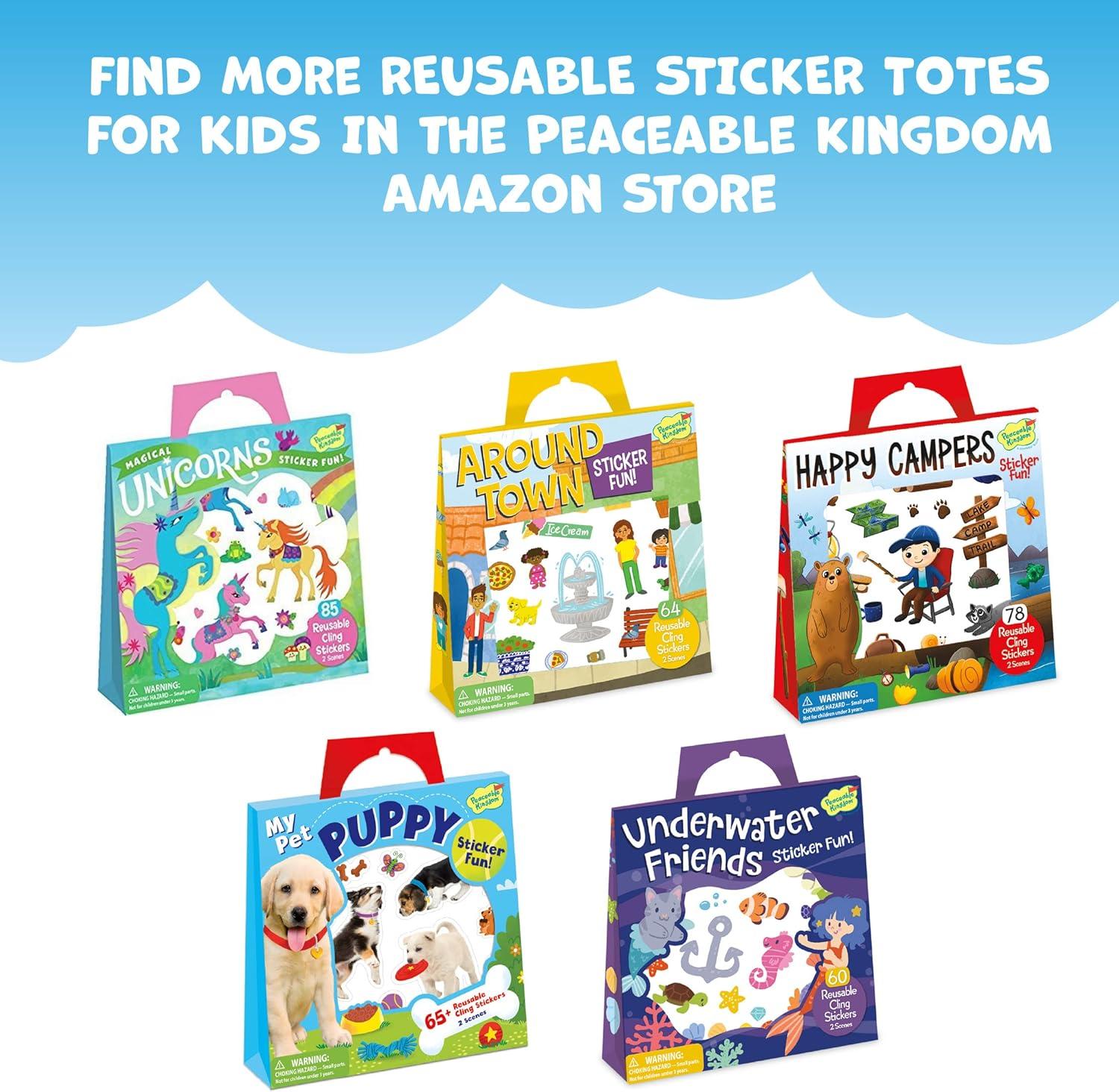 imagePeaceable Kingdom Sticker Fun At the Airport Reusable Sticker Tote