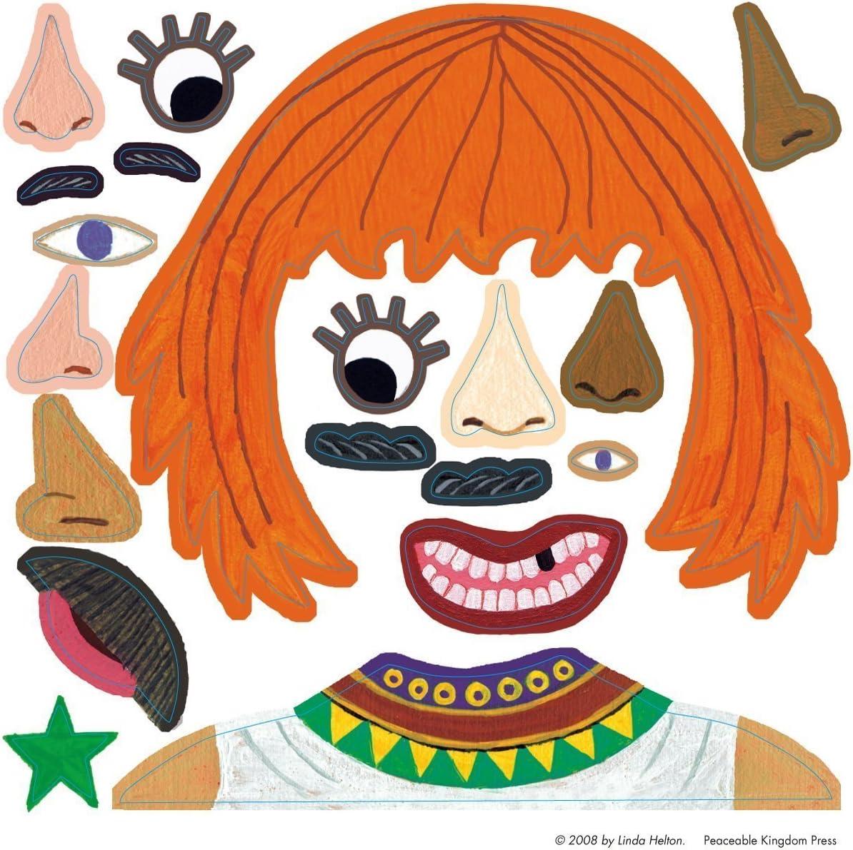 imagePeaceable Kingdom Sticker Fun Funny Faces Reusable Sticker Tote
