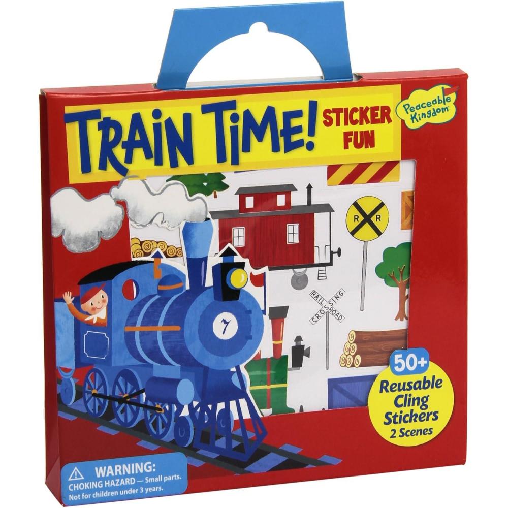 imagePeaceable Kingdom Press Sticker Fun Train Time Reusable Sticker Tote