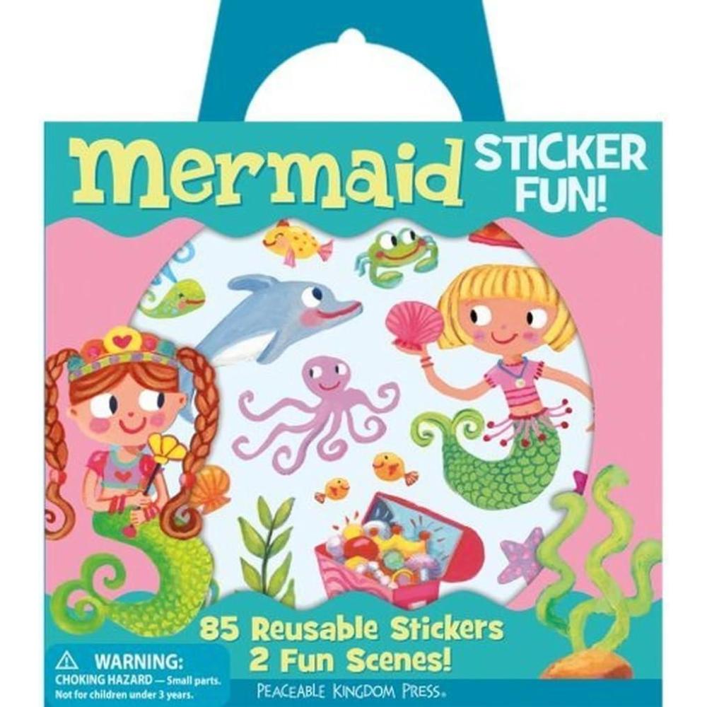 imagePeaceable Kingdom Sticker Fun Mermaid Reusable Sticker Tote