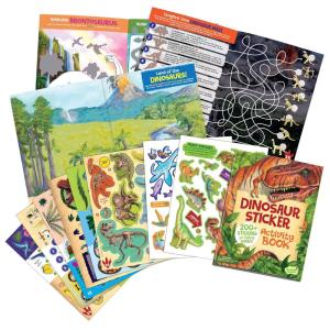 Peaceable Kingdom Dinosaur Sticker Activity Book – Reusable Sticker Scenes for Kids Ages 3 and Up, Includes 200+ Stickers