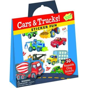 Peaceable Kingdom Sticker Fun! Cars and Trucks Reusable Sticker Tote