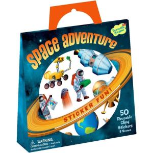 Peaceable Kingdom Sticker Fun! Space Adventure Reusable Sticker Tote