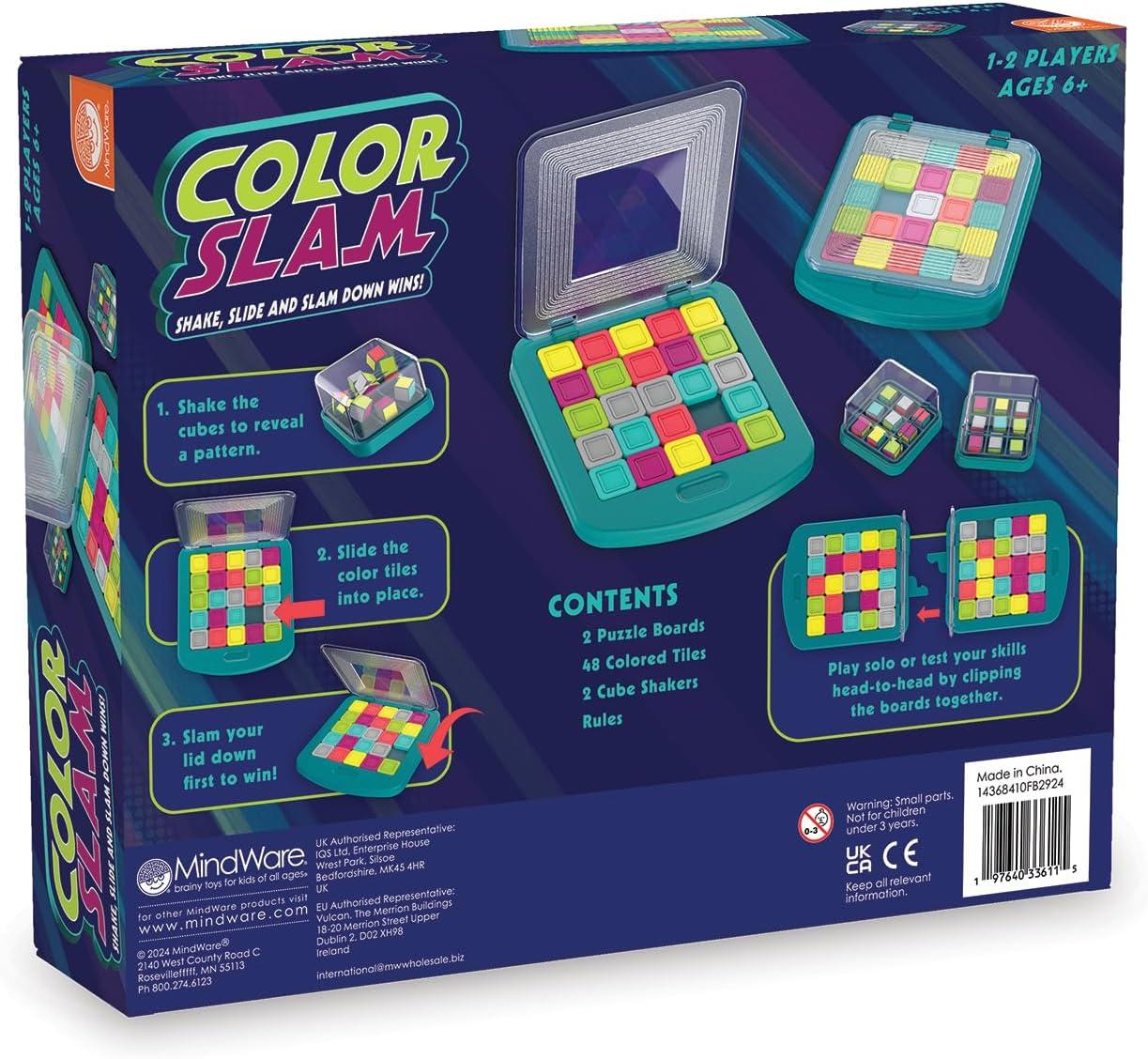 imageMindWare Color Slam Sliding Puzzle Game for 6 Year Olds and Up