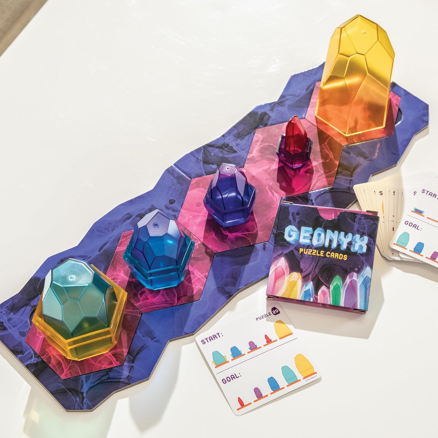 imageMindWare Geonyx SinglePlayer Logic Game CrystalShifting Brain Teaser Puzzle with Progressive Challenges for Critical Thinking and Spatial Reasoning Solo Play for Kids and Adults Ages 8 and Up