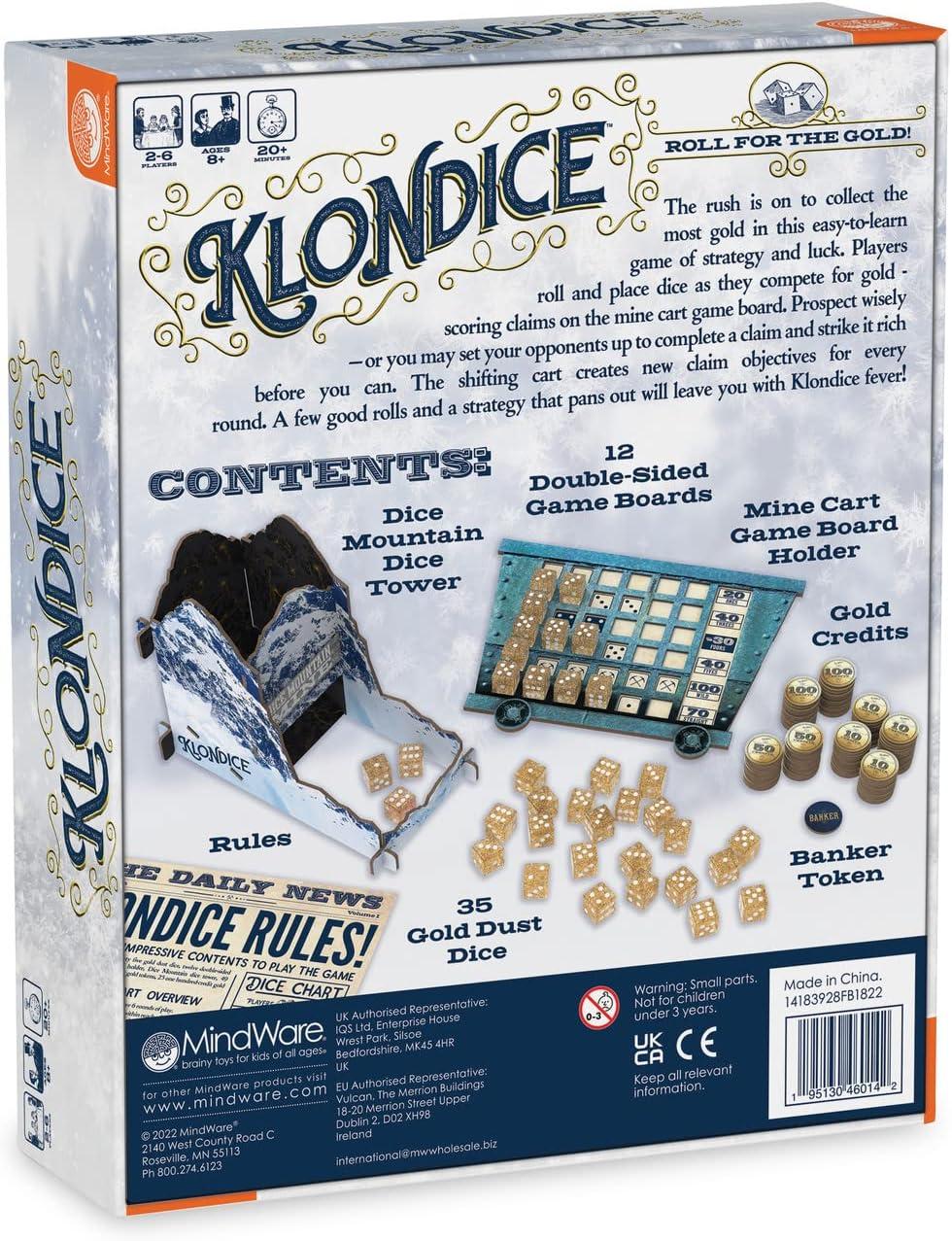 imageMindWare Klondice Game Fun Dice Games for Family Game Night Ages 8 and up 26 Players
