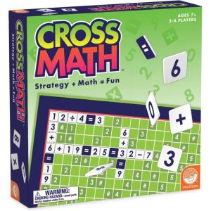 MindWare CrossMath – Engaging 2-4 Player Math Games for Kids, Multiplication Game – Includes Additional Activities and Guidebook