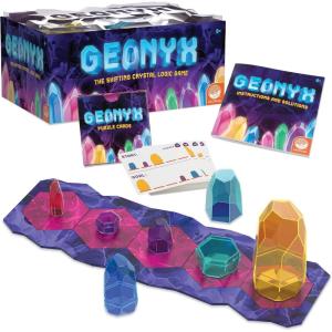 MindWare Geonyx Single-Player Logic Game, Crystal-Shifting Brain Teaser Puzzle with Progressive Challenges for Critical Thinking and Spatial Reasoning, Solo Play for Kids and Adults Ages 8 and Up