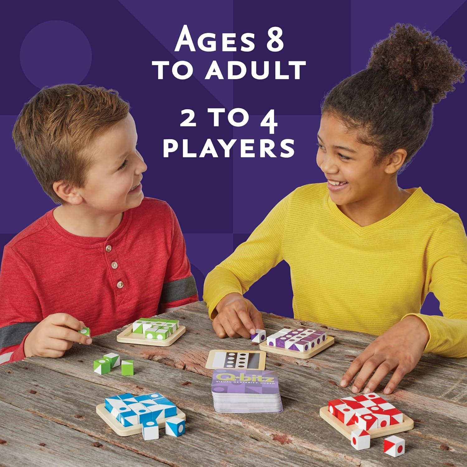 imageMindware QBitz Pattern Matching Fun Board Games for Family Game Night Ages 8 and up 24 Players