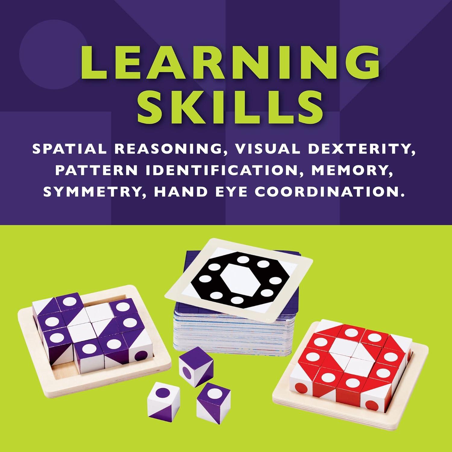imageMindware QBitz Pattern Matching Fun Board Games for Family Game Night Ages 8 and up 24 Players