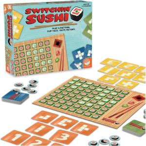 MindWare Switchin’ Sushi Board Game, Strategic Pattern Matching and Tile Flipping Game with Number Cards, Fast-Paced Logic Play for Kids Ages 8+