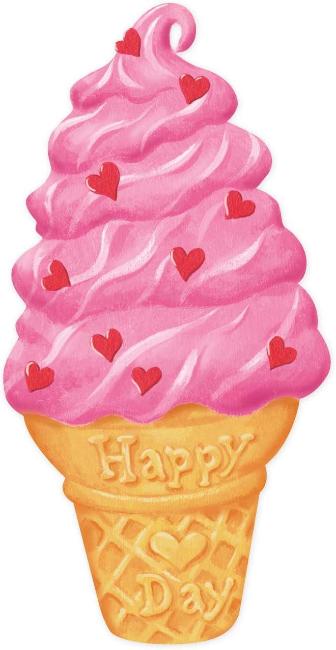 imagePeaceable Kingdom Chillin Strawberry Scratch and Sniff Valentines 28 Ice Cream Card Pack