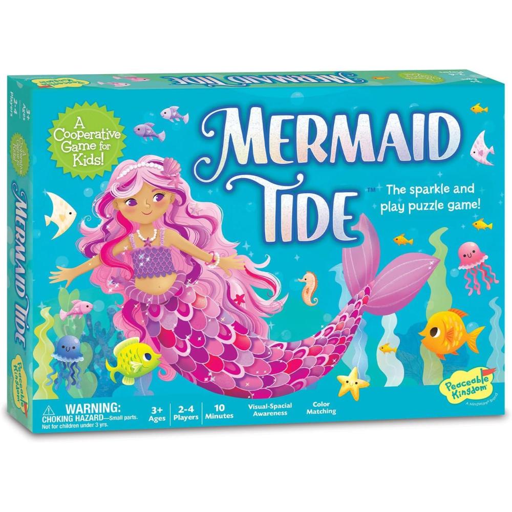imagePeaceable Kingdoms Mermaid Tide The Sparkle and Play Puzzle Game Ages 3