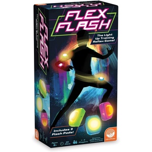 MindWare Flex Flash Reflex Training Game for Kids & Adults – Fast-Paced Reaction Speed Game with Wearable Light-Up Pads, 1–3 Players, Ages 6+