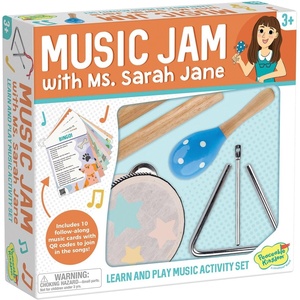 Music Jam with Ms Sarah Jane – Kids Music Activity Set with Rhythm and Movement Games Ages 3+