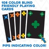 MindWare Qwirkle Rummy Color Blind-Friendly Edition- Easy to Play for Color-Vision-impaired-Family Favorite Card Game Twist on Qwirkle – Fun Brain Challenge – Kids & Adults Strategy – 2-4 Players